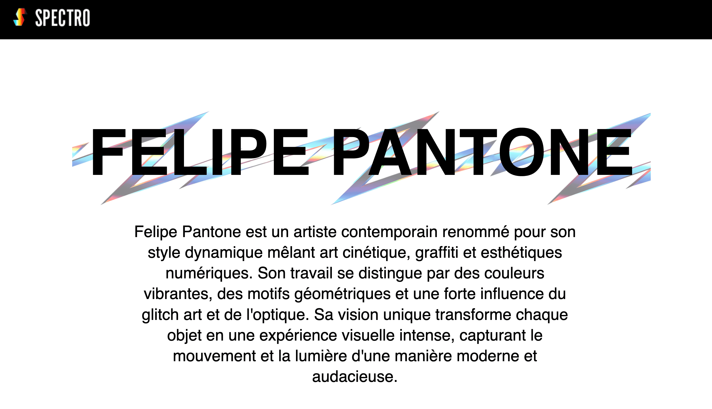 Aperçu du site Spectro